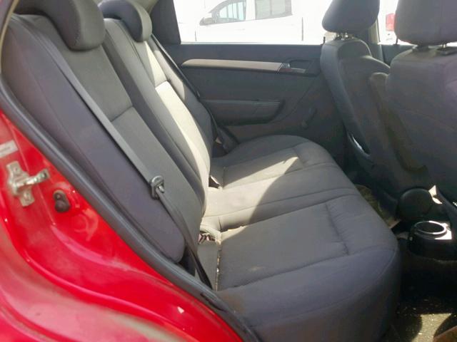 KL1TD56678B154805 - 2008 CHEVROLET AVEO BASE Qırmızı foto 6