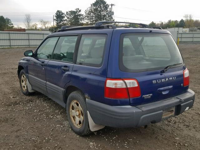 JF1SF63561H742042 - 2001 SUBARU FORESTER L BLUE photo 3