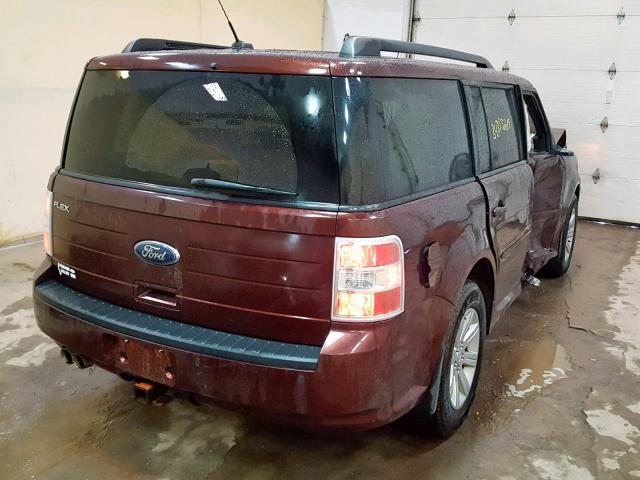 2FMGK5BC1ABA62791 - 2010 FORD FLEX SE MAROON photo 4