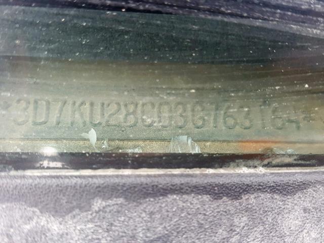 3D7KU28C03G763164 - 2003 DODGE RAM 2500 S Ոսկեգույն լուսանկար 10