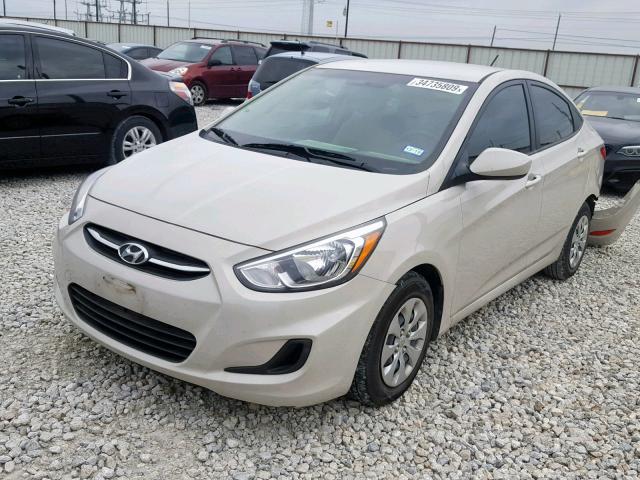 KMHCT4AE7GU165323 - 2016 HYUNDAI ACCENT SE TAN photo 2