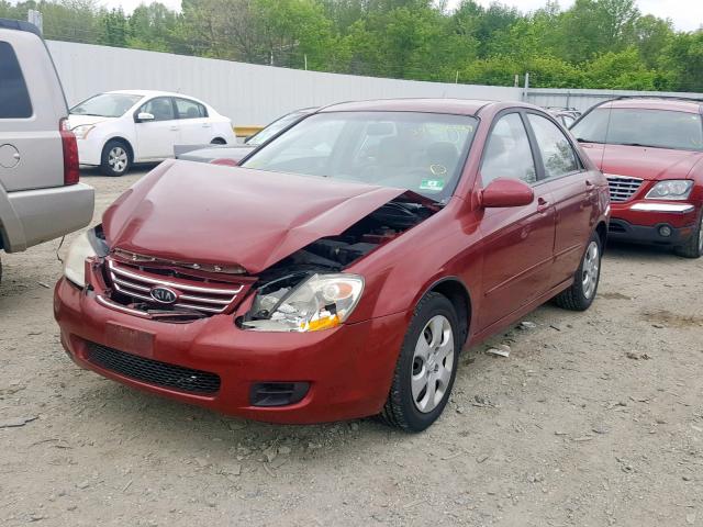 KNAFE121475452650 - 2007 KIA SPECTRA EX MAROON photo 2