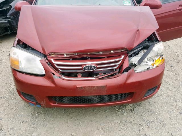 KNAFE121475452650 - 2007 KIA SPECTRA EX MAROON photo 7