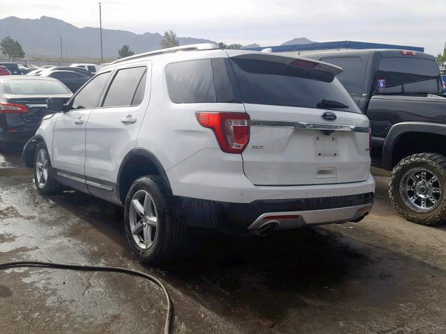 1FM5K8D89GGB88626 - 2016 FORD EXPLORER X WHITE photo 3