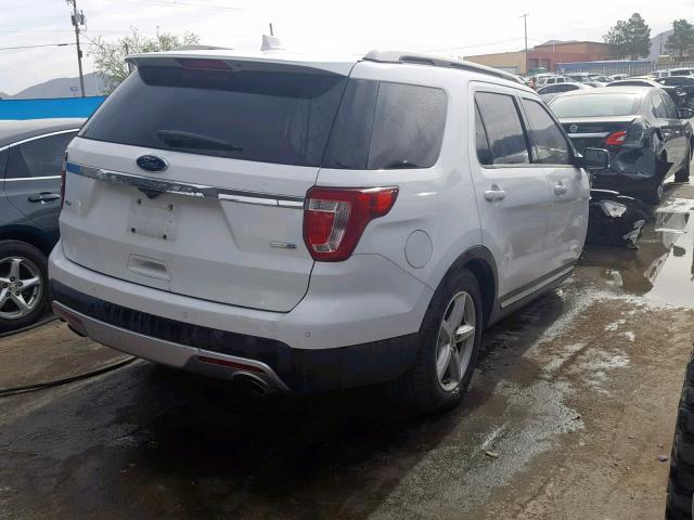 1FM5K8D89GGB88626 - 2016 FORD EXPLORER X WHITE photo 4