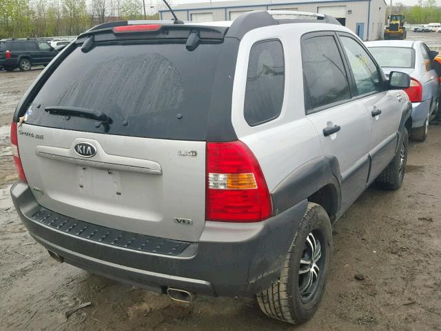 KNDJE723587542784 - 2008 KIA SPORTAGE E SILVER photo 4