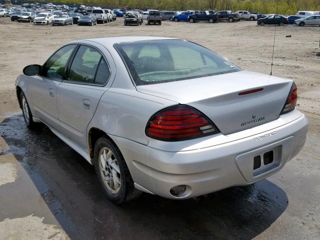 1G2NF52E73C204487 - 2003 PONTIAC GRAND AM S SILVER photo 3