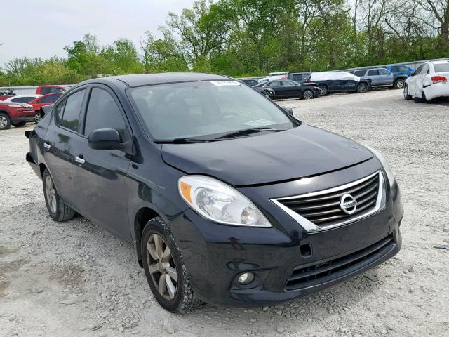 3N1CN7AP0CL891033 - 2012 NISSAN VERSA S BLACK photo 1