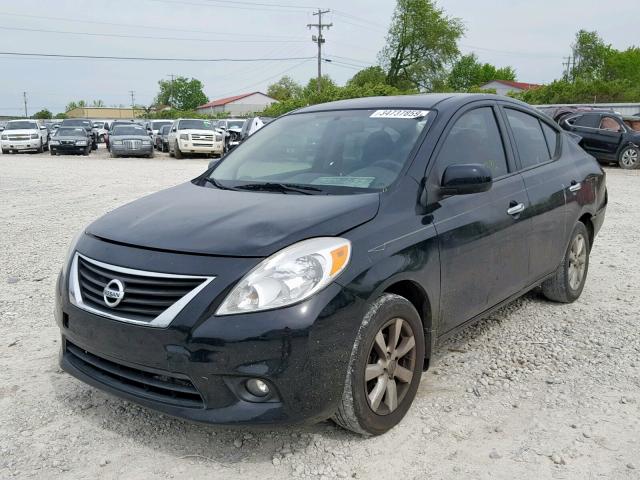 3N1CN7AP0CL891033 - 2012 NISSAN VERSA S BLACK photo 2