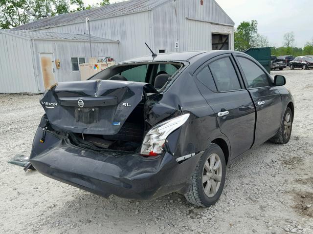 3N1CN7AP0CL891033 - 2012 NISSAN VERSA S BLACK photo 4