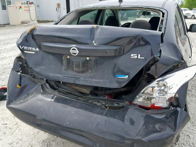 3N1CN7AP0CL891033 - 2012 NISSAN VERSA S BLACK photo 9