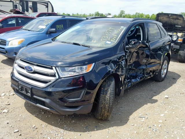 2FMPK3G97JBB25135 - 2018 FORD EDGE SE BLACK photo 2