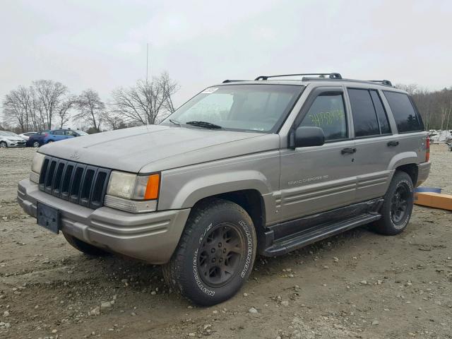 1J4GZ78Y2VC637592 - 1997 JEEP GRAND CHER SILVER photo 2