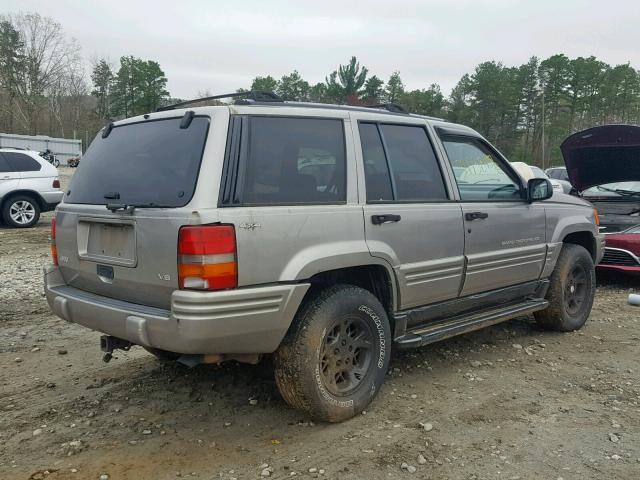 1J4GZ78Y2VC637592 - 1997 JEEP GRAND CHER SILVER photo 4