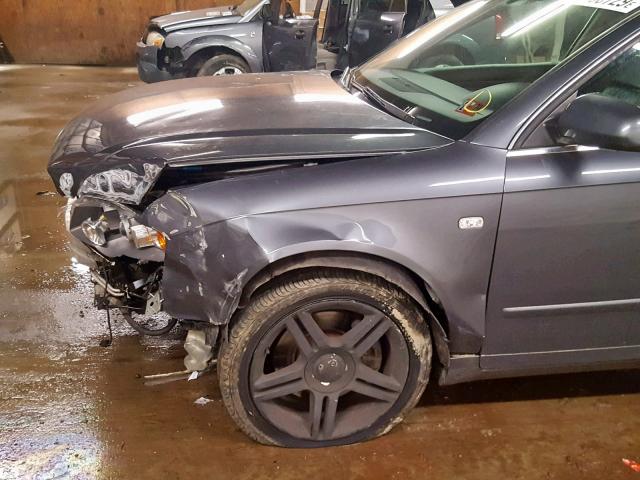 WAUDG78E76A037472 - 2006 AUDI A4 3.2 QUA GRAY photo 9