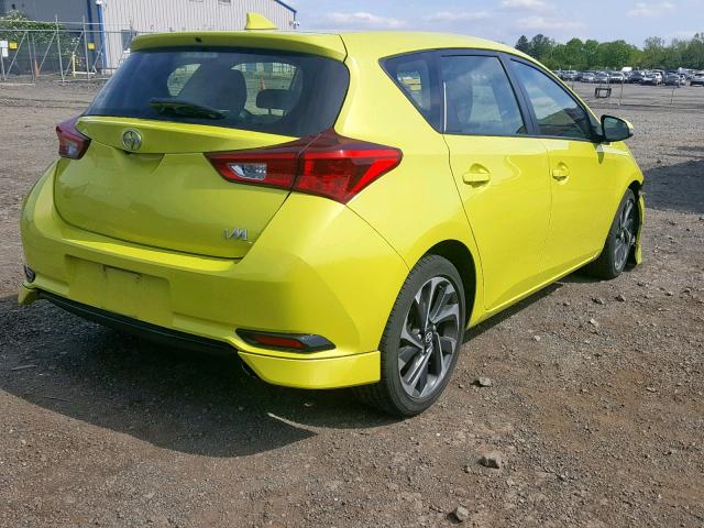 JTNKARJE4GJ507102 - 2016 TOYOTA SCION IM YELLOW photo 4