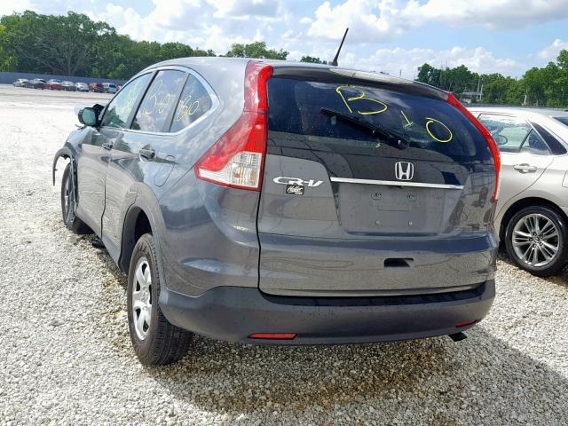 5J6RM3H38DL031197 - 2013 HONDA CR-V LX GRAY photo 3