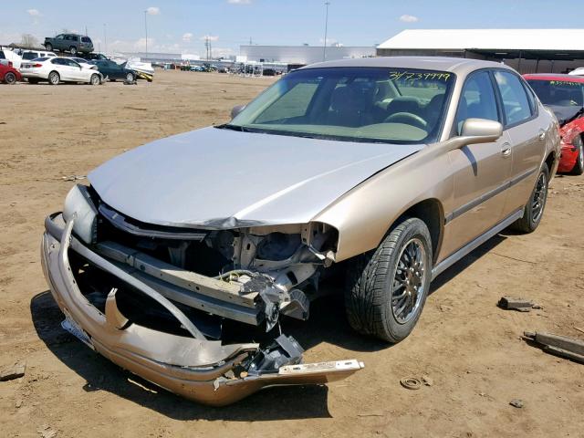 2G1WF52E449321025 - 2004 CHEVROLET IMPALA TAN photo 2