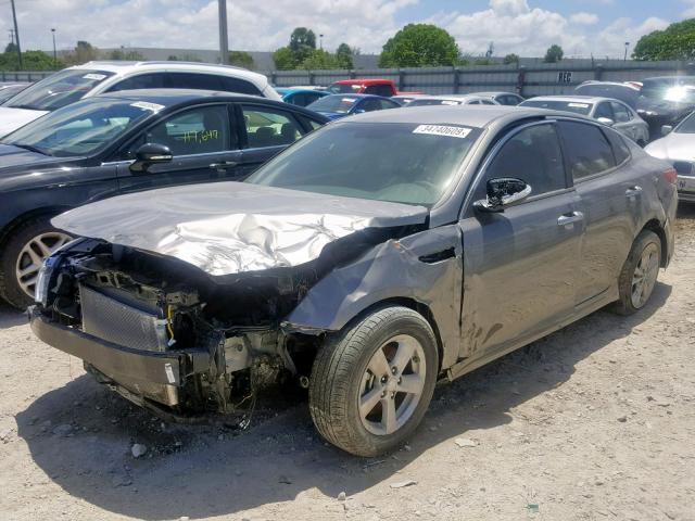 5XXGT4L34JG265426 - 2018 KIA OPTIMA LX GRAY photo 2