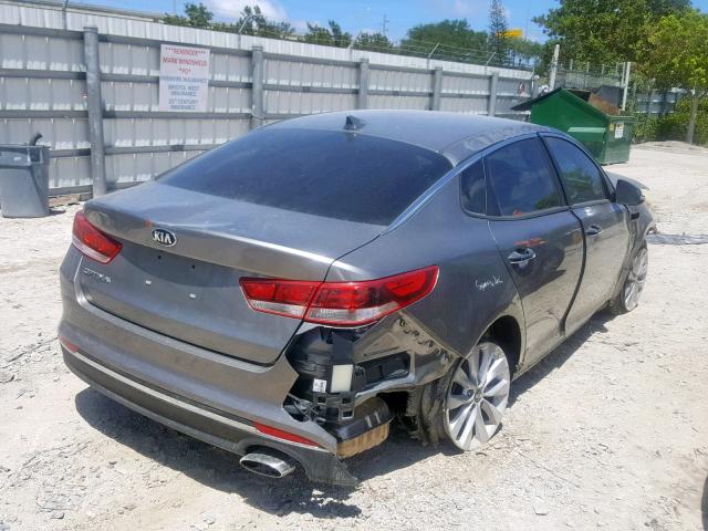 5XXGT4L34JG265426 - 2018 KIA OPTIMA LX GRAY photo 4