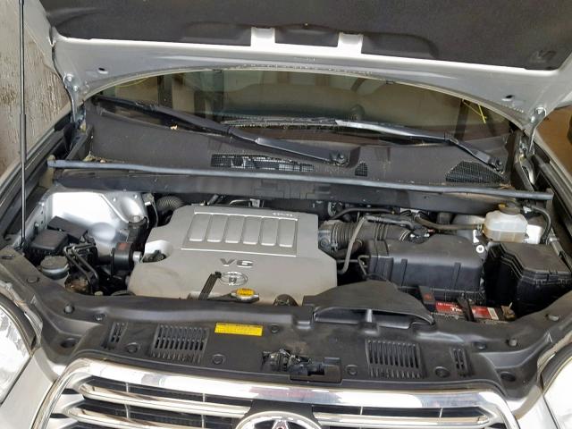 JTEYK3EH3A2105176 - 2010 TOYOTA HIGHLANDER SILVER photo 7