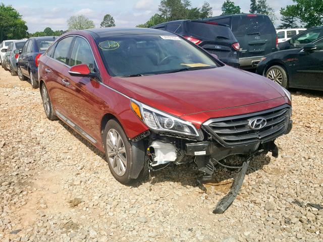 5NPE34AF5GH410765 - 2016 HYUNDAI SONATA SPO RED photo 1