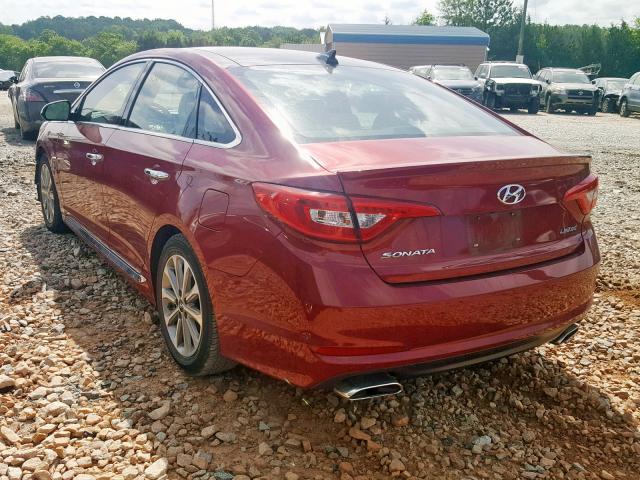 5NPE34AF5GH410765 - 2016 HYUNDAI SONATA SPO RED photo 3