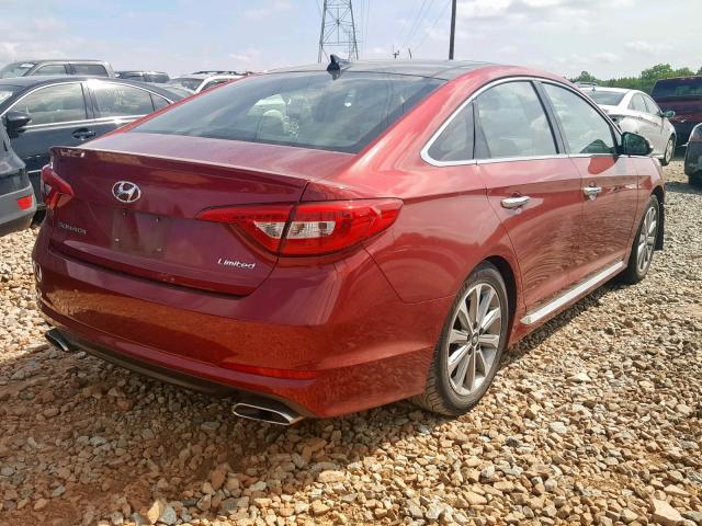 5NPE34AF5GH410765 - 2016 HYUNDAI SONATA SPO RED photo 4