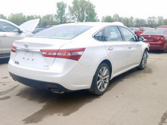 4T1BK1EB0EU084254 - 2014 TOYOTA AVALON BAS WHITE photo 4