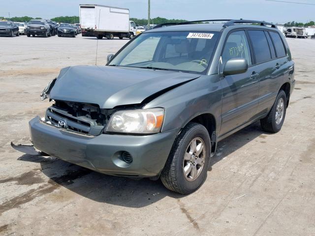 JTEDP21A760115747 - 2006 TOYOTA HIGHLANDER GREEN photo 2