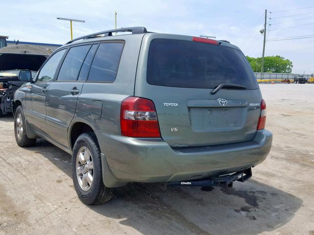 JTEDP21A760115747 - 2006 TOYOTA HIGHLANDER GREEN photo 3