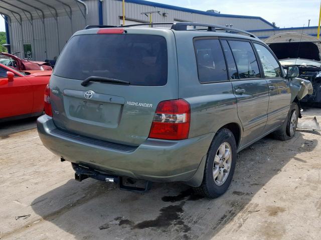 JTEDP21A760115747 - 2006 TOYOTA HIGHLANDER GREEN photo 4