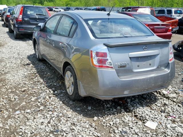 3N1AB61E98L676038 - 2008 NISSAN SENTRA 2.0 GRAY photo 3