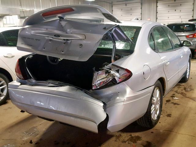 1FAFP56U67A160830 - 2007 FORD TAURUS SEL SILVER photo 4