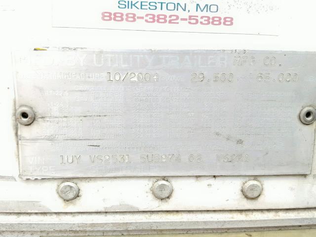 1UYVS25315U587406 - 2005 UTILITY TRAILER WHITE photo 10