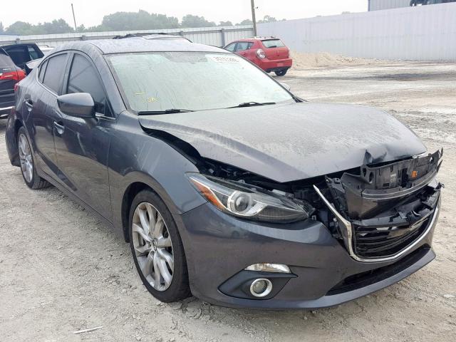 JM1BM1V33E1117563 - 2014 MAZDA 3 TOURING GRAY photo 1