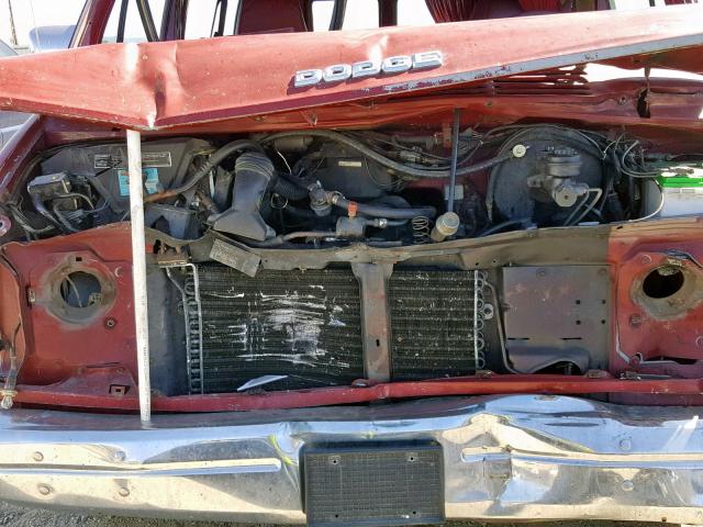 2B7GB11Y6KK374584 - 1989 DODGE RAM VAN B1 RED photo 7