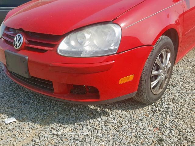 WVWDA71K08W066936 - 2008 VOLKSWAGEN RABBIT RED photo 9