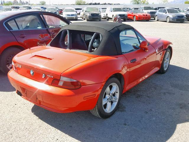 4USCH934XYLF87954 - 2000 BMW Z3 2.3 RED photo 4