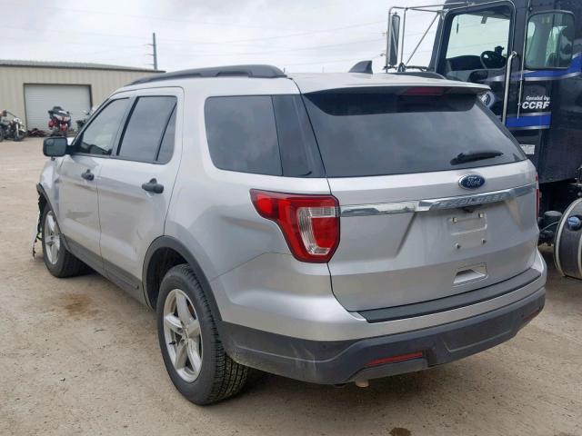 1FM5K7B88KGA16688 - 2019 FORD EXPLORER SILVER photo 3