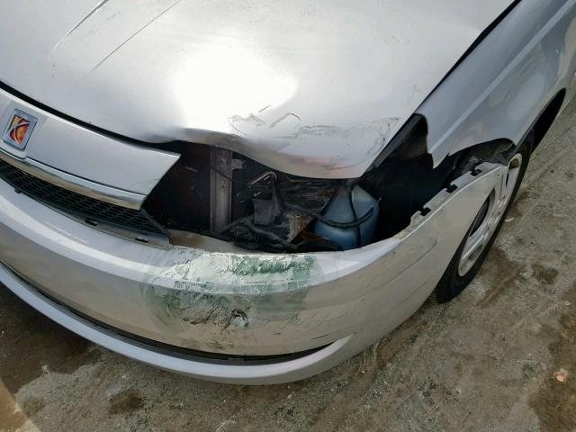 1G8AG52F84Z112457 - 2004 SATURN ION LEVEL SILVER photo 9
