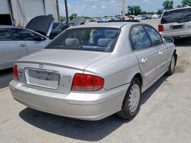 KMHWF25H55A207225 - 2005 HYUNDAI SONATA GL SILVER photo 4