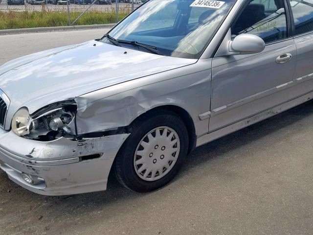 KMHWF25H55A207225 - 2005 HYUNDAI SONATA GL SILVER photo 9