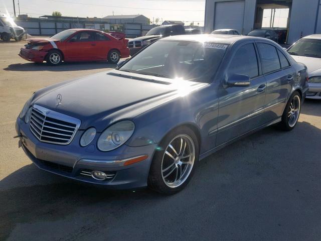 WDBUF56X27B134491 - 2007 MERCEDES-BENZ E 350 BLUE photo 2