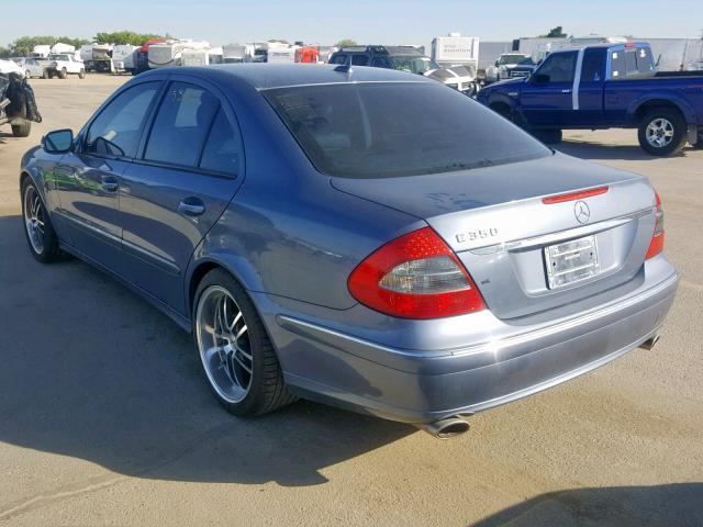 WDBUF56X27B134491 - 2007 MERCEDES-BENZ E 350 BLUE photo 3