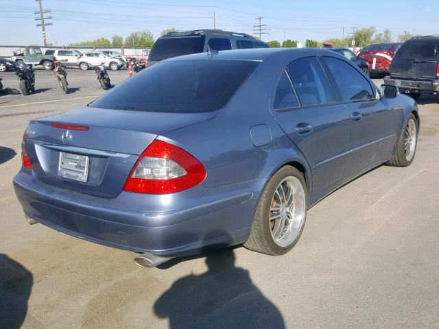 WDBUF56X27B134491 - 2007 MERCEDES-BENZ E 350 BLUE photo 4