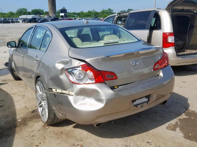 JNKCV61E49M010868 - 2009 INFINITI G37 BASE SILVER photo 3