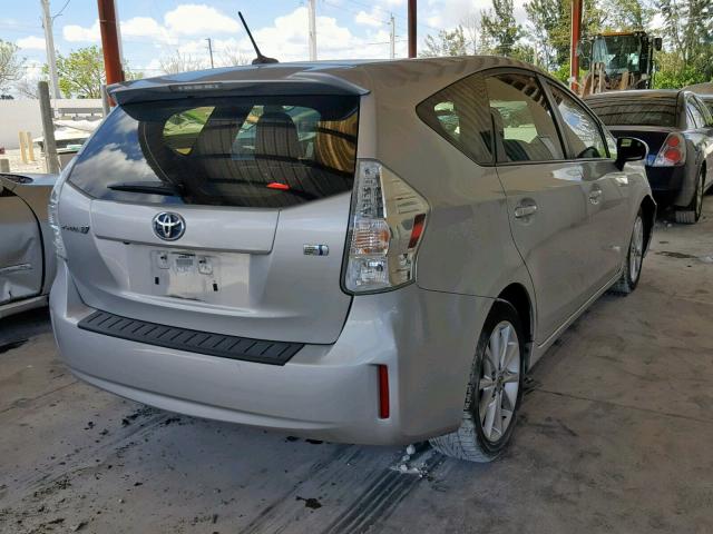 JTDZN3EU3C3138219 - 2012 TOYOTA PRIUS V SILVER photo 4