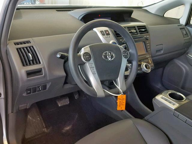 JTDZN3EU3C3138219 - 2012 TOYOTA PRIUS V SILVER photo 9