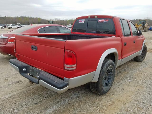 1B7HL48N82S625478 - 2002 DODGE DAKOTA QUAD SLT  photo 4